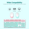 T-WOLF TF770 2.4G Wireless Keyboard Mouse Combo Punk Round Keycap