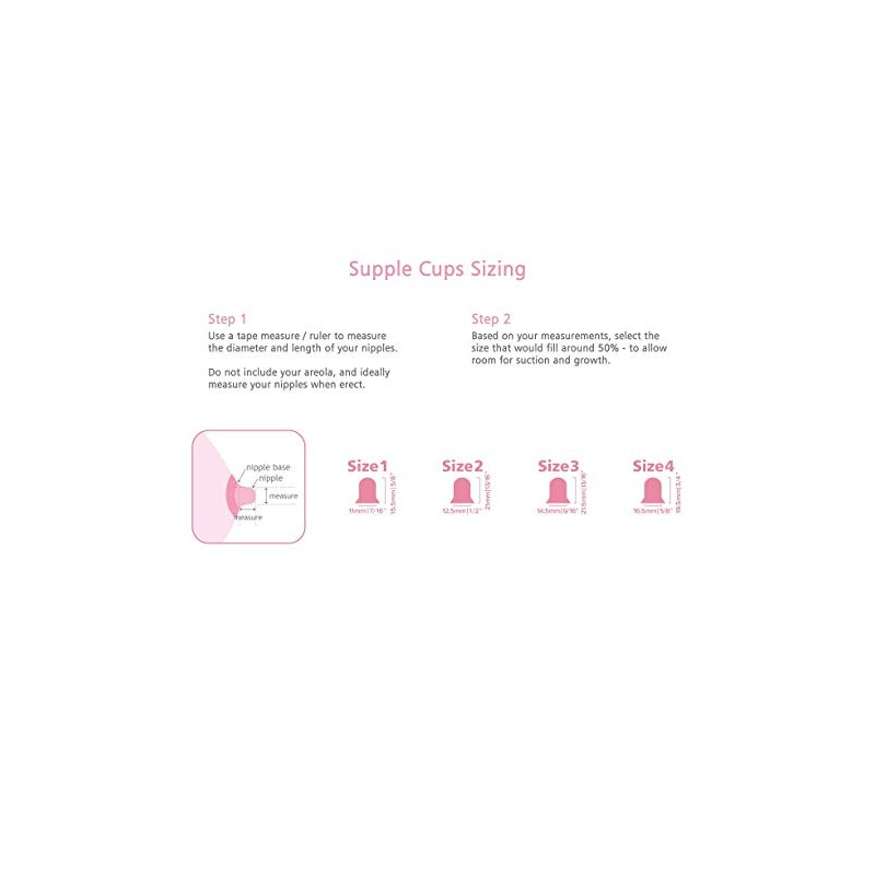 Supple Cups for flat, shy and inverted nipples (Size 3)