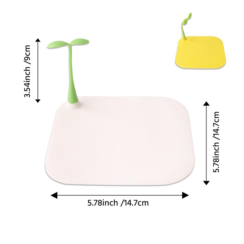 2 Pack Silicone Bathtub Drain Stopper, Square Flat Drain Cover