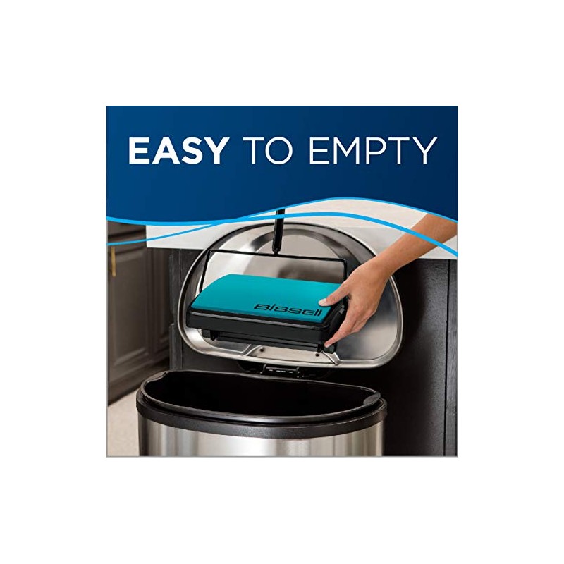 Bissell Easy Sweep Compact Carpet & Floor Sweeper, 2484A, Teal
