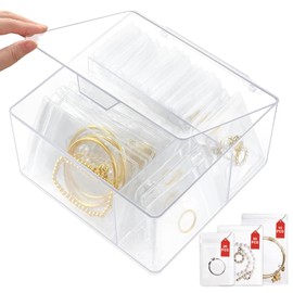 Caja de Joyería Organizador de Joyas con 60 Bolsas Portátiles para Joyas