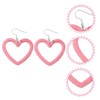 Healeved 2 Pairs Earrings for Women Elegant Dangling Heart Shaped