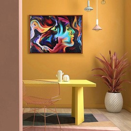 MISITU Puzzle 1000 Pieces for Adults Classic Art Puzzles 1000 for Children from 14 Years Abstract Art Faces