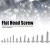 180 Pieces M3 M4 M5 M6 Stainless Steel Flat Head