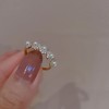 Pearls and Cubic Zirconia Dainty Multistone Adjustable Rings | 18K