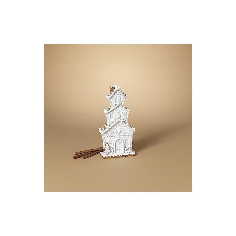 Gerson International Holiday Gingerbread House, 11.8 pulgadas de altura, resina