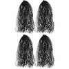 Ipetboom 4pcs Crochet Braids Hair Wigs for Women Twisted Curly