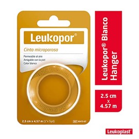 Leukoplast Cinta Microporosa Leukopor Color Blanco rollo de 2.5 Cm X 4.57 M