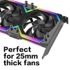 YAODHAOD Three Fan Mount Rack PCI Slot Bracket,9cm/12cm Fan Computer