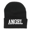 Zac's Alter Ego Warm Soft Black Unisex Angel Beanie Hat