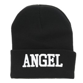 Zac's Alter Ego Warm Soft Black Unisex Angel Beanie Hat