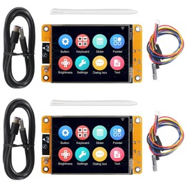 AITRIP 2 Pack ESP32 Development Board ESP32-2432S028R WiFi Bluetooth 2.8 Inch 240X320 Smart Display TFT Module Touch Screen for Arduino