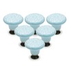 Seimneire 12pcs Sky Blue Cabinet Knobs, Retro Ceramic Dresser Knobs,
