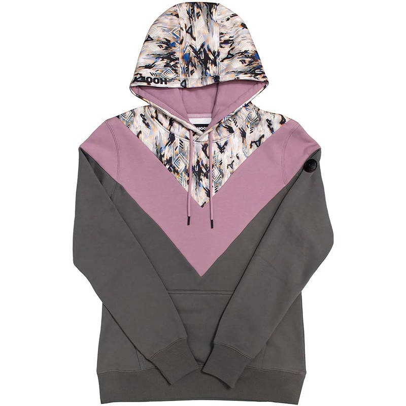 HOOEY “Berkley” Ladies Aztec/Purple/Grey Chevron Pattern with Kangaroo Pocket and
