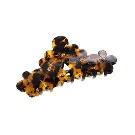 VINGTAINE H7692-BR- Hair Claw Flower Large Size Hair Clip Hair Accessory Adult Casual Simple Gift Present Female
