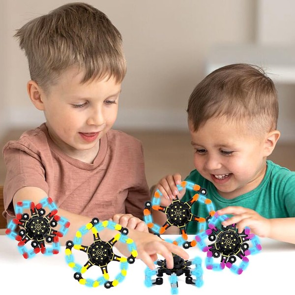 JYXT 6 pcs Transformable Fidget Spinners Stress Relief Sensory Toys