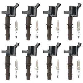 Xxamz 8PCS FD509 Ignition Coils & 8 PCS 91924 Iridium Spark Plugs Compatible With Ford Expedition Explorer F150/250/350 Mustang V8 V10 08-14/Lincoln Navigator Mercury Mountaineer 08-14