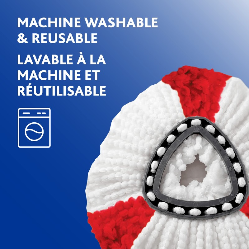 Vileda 2-in-1 EasyWring Power Mop Head Refill | Removes Tough