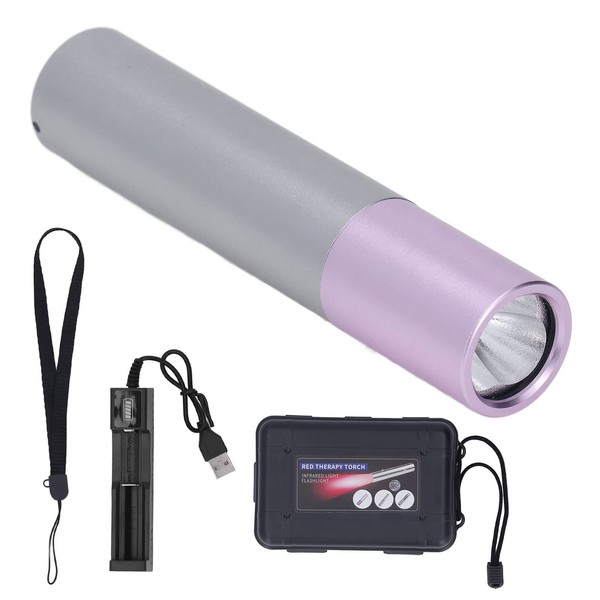 Hyuduo Near Infrared Treatment Lamp 630 660 850Nm Purple Cover LED Red Light Treatment Device Provides Muscle Pain Relief