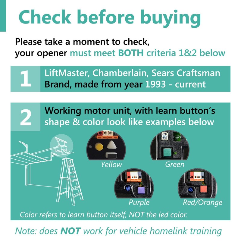 Solidremote Garage Door Opener Remote, for Chamberlain, LiftMaster 371LM 373LM