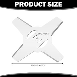 Lounsweer 10 Pcs 6 Inch Metal Grass Trimmer Blade Heads Replacement Set 5mm Saw Blades Aperture Suitable for Most Walk-Behind Lawn Mower & Garden Power Tool Part