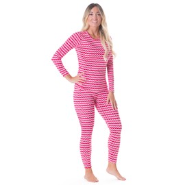Rocky Thermal Underwear for Women (Long Johns Thermals Set) Shirt & Pants, Base Layer with Leggings/Bottoms Ski/Extreme Cold, Standard Weight (Zig Zag Design - XX-Large)