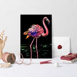 Scratch Art Rainbow Painting Paper Animal(A4), DIY Crafts Womens Hobbies, Engraving Art for Kids & Adults Scratch Painting Easter & Christmas Birthday Creative Gift Set: 8 Sheets (Animal Series)