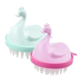 Minkissy 6pcs Hair Cleaning Scalp Massage Brush Gentle Exfoliator for Healthy Hair Suitable for Wet Dry Use Shower Tool for Boys and Girls and Adults Random Colors