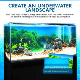 Premium Vinyl Aquarium Background Poster | Fish Tank Background for 10 gallon 20 gallon 29 gallon 30 gallon 55 gallon 75 gallon 90 gallon 120 gallon & 150 gallon fish tank Backgrounds Wallpaper