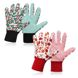 Gardening Gloves for Women Set,2 pairs Comfortable Gardening Working Gloves for Ladies Women,Floral Garden Gloves with Elastic Cuffs and Non-Slip for Yard, Fishing, Camping.
