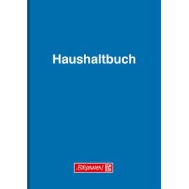 Brunnen 1010161 Business Book Household Book Glossy Cardboard with Expense Form A5 148 x 210 mm 40 Blue