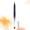 SAFIGLE Lipstick Lip Gloss Brush Tool Double-ended Lip Brush Metal