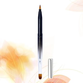 SAFIGLE Lipstick Lip Gloss Brush Tool Double-ended Lip Brush Metal Lid Retractable Rod Soft Material Essential Makeup Tool for Home Salon Use