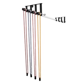 Backdrop Wall Mount Roller, 4 Support Rollers, Photography System Ceiling Holder, Including 2X Brackets, 8X Shafts, 4X Weights, 4X Chains, for Photo Studios, Wedding Backgrounds, Background Shaft