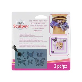Sculpey Tools Flexible Oven Safe Silicone Geometric Butterfly Mold Great for jewelry making and all types of craft projects. Three designs and two sizes of each