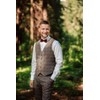 Alizeal Mens Solid Mini Squares Formal Banded Bow Ties (Maroon)