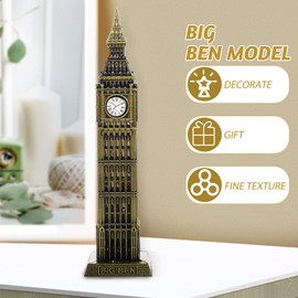 Big Ben Statue Architecture Model England Big Ben Clock Tower Statue Collectible Figurine Tourism Souvenir Desktop Decoration