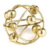 MOCOME 6-inch Metal Round Orbital Sphere with Golden Orbit Balls,