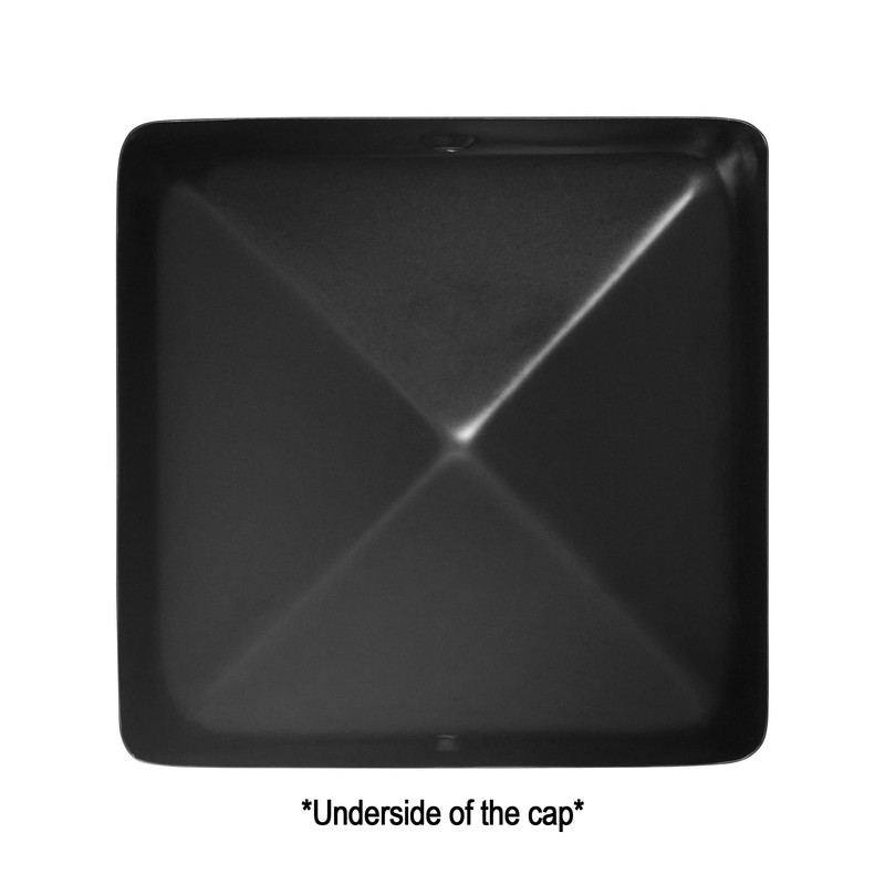 6x6 Pyramid Post Caps (5-Pack) – Stainless Steel, Matte Black