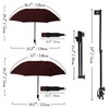 HOBVO UPF 50+ Golf Umbrella with Adjustable Universal Clamp Portable