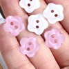 100 Pcs 2 Hole Flower Resin Button, Buttons for Baby