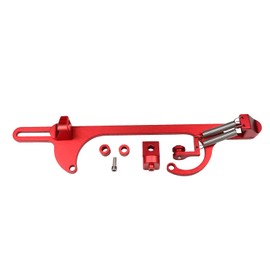 WOWYZL WOWYZL Throttle Cable Bracket for 4150 4160 Series Adjustable Aluminum Carburetor Bracket (Red)