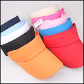 White Fang CA502 Women's Visor, Sun Visor, Plain, Hat, Stylish, Simple, Brim Length Cap, Black
