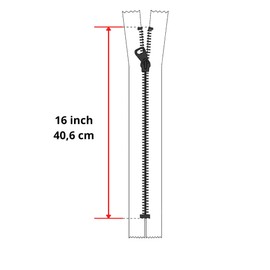 16 inch Metal Zipper Black 16” Gold Brass Metal Heavy Duty Zippers Separating Sewing Zipper Craft Zippers