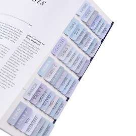 Bible Tabs, 72 Laminated Bible Tabs for Women and Men Study Bible, Easy to Read and Apply, Bible Index Tabs, Large Print Bible Book Tabs, Bible Study Supplies (Blue)