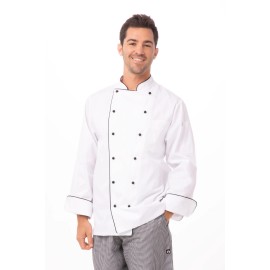 Chef Works Mens Newport Executive Chef Coat (MICC) - WHITE (WHT), L