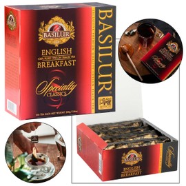 Basilur English Breakfast Black Tea in Bags, 100 x 2 g (x1)