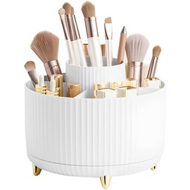 Lovgrin Portalápices de Computadora Giratorio, Organizador de Escritorio Giratorio 360 Grados -Organizadores de Maquillaje,Portalapiz para Escritorio,Organizador Multiusos