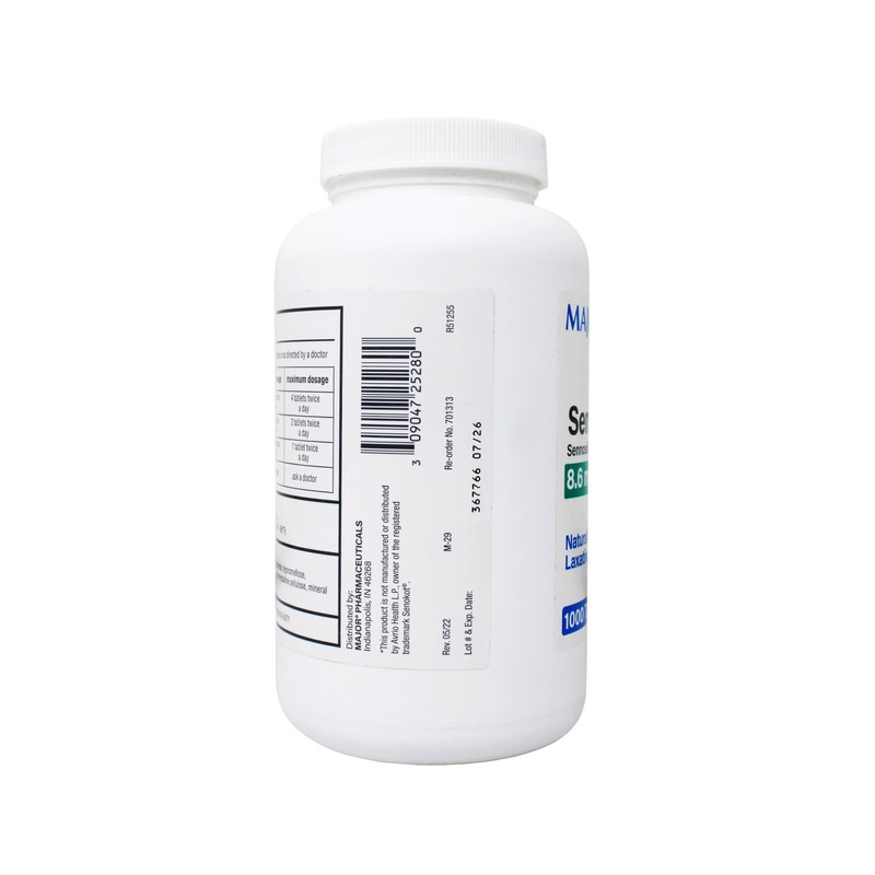 Major Senna 8.6mg Laxative Tablets 1000ct