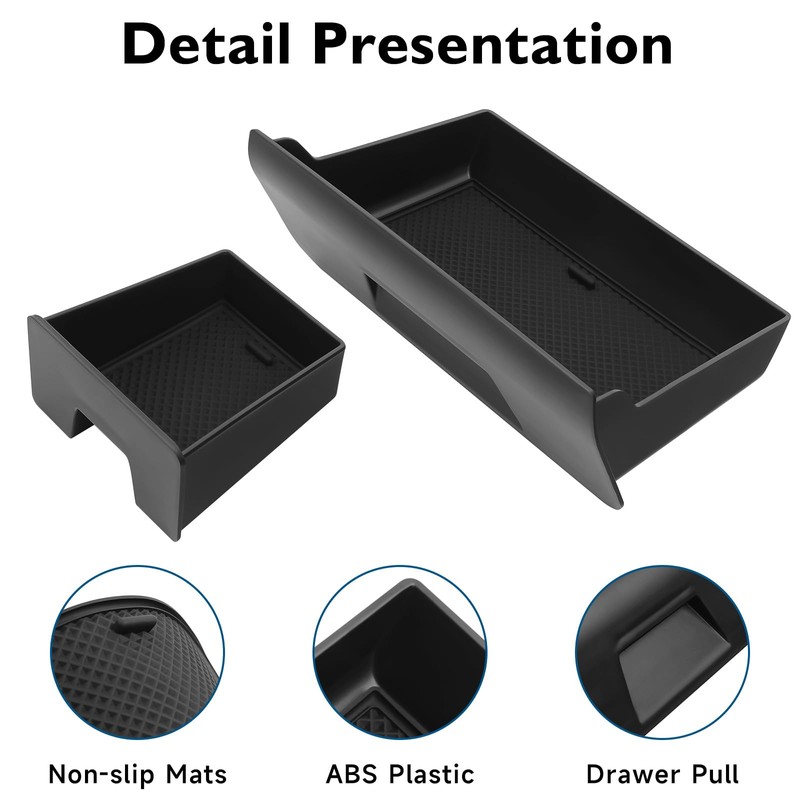 BIBLOZ Center Console Storage Drawer for Toyota 4Runner Accessories 2014-2022